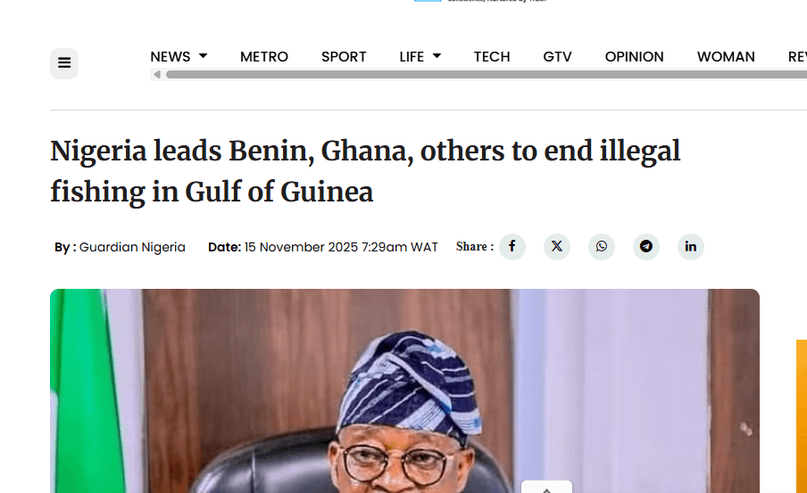 Nigeria Leads West African Nations to End Illegal Fishing in Gulf of Guinea