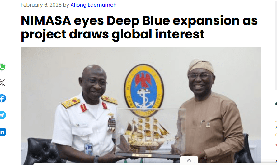 NIMASA Eyes Deep Blue Expansion as Project Draws Global Interest